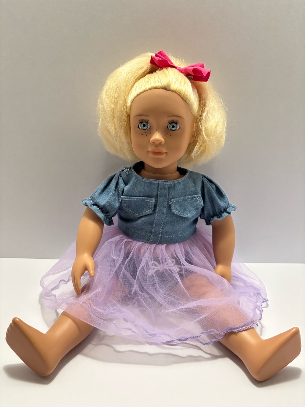 Our Generation Doll Meagan by Battat 18 Inch Blonde Hair Blue Eyes Open Close